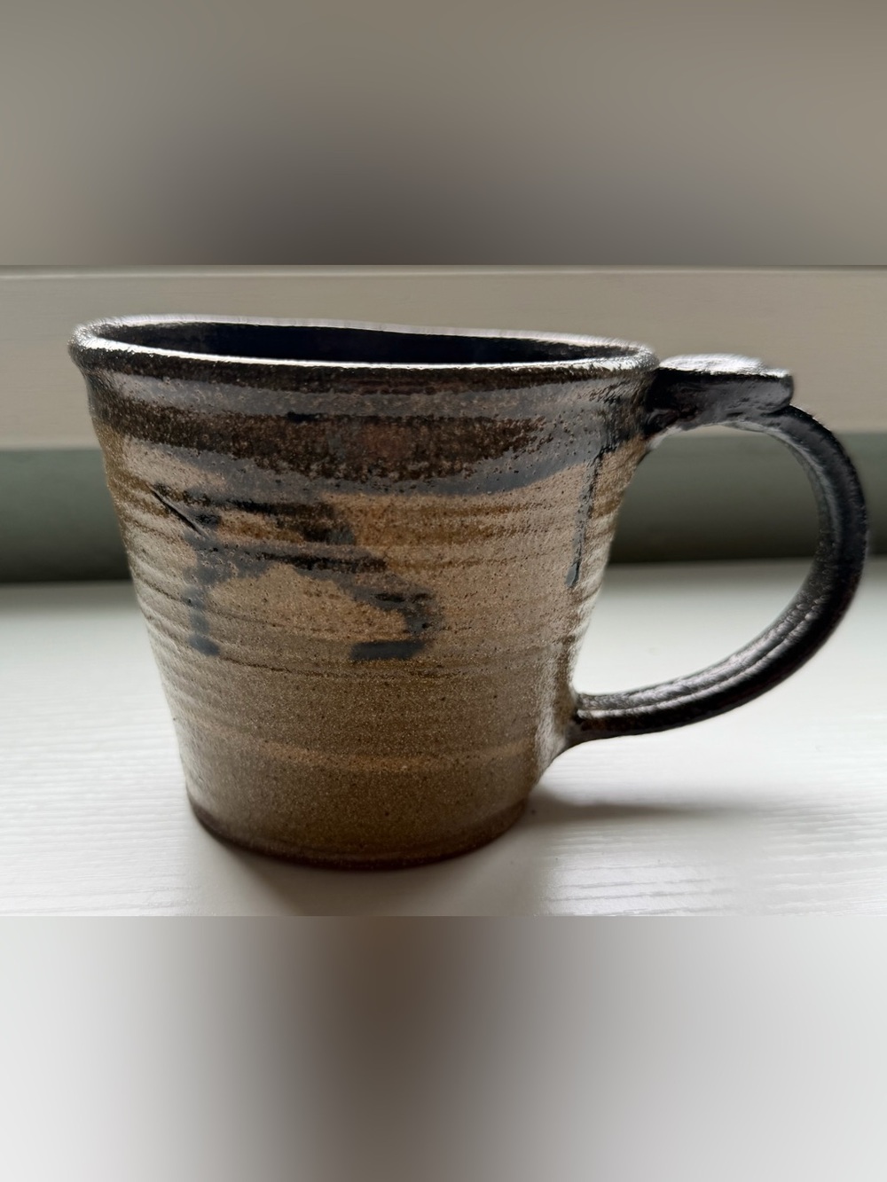 Stone Pony Pottery Jessica Wasik Handmade Rustic Stoneware Mug Paw Print Signed